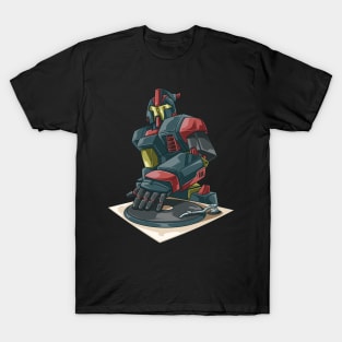 Robot DJ on turntable Techno & Hip Hop DJ T-Shirt